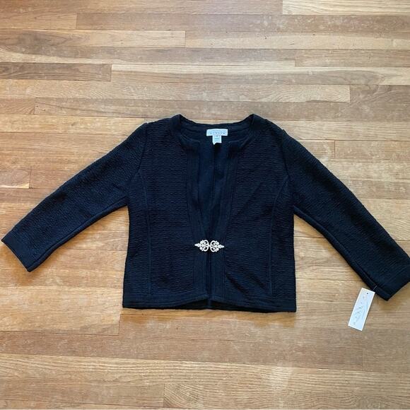 NWT Willow Black blazer jacket with soutache trim size small S b25 - Picture 1 of 7